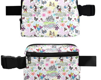 Disketches Disney Parks - Disney Trip Bag - Disney Bounding - Sling Pack - Crossbody Bag - Disney Chest Bag - Belt Bag