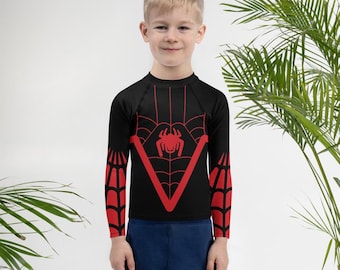 Spider Friends - Miles - Spin - Halloween - Costume Shirt -  Kids Rash Guard - Express