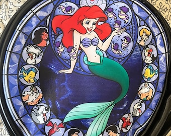 Ariel Round Purse/Wristlet - Little Mermaid Round Crossbody/Wristlet - Disney Purse - Round Crossbody/Wristlet Purse - Faux Leather