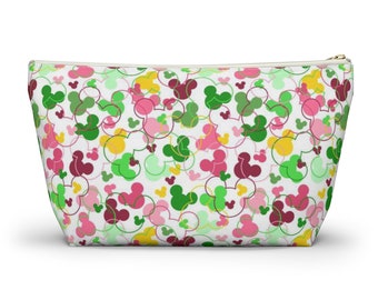 Mickey Roze en Groene Confetti - Disney -Rits Accessoire Tasje - Make-up tasje