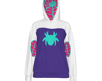 Sudadera con capucha ajustada para mujer de Spider Friends - Fantasma - Gwen - Spider - Cosplay - Halloween - Disney