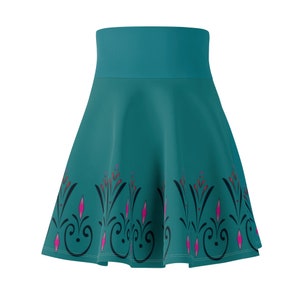 Elsa Inspired, Frozen - Elsa&#39;s Coronation Skirt - Women&#39;s Skater Skirt