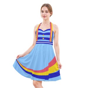 Minnie&#39;s Castaway Cay Dress - Disney Cruise Dress- Disney Bounding - Dapper Days - Women&#39;s Halter Dress