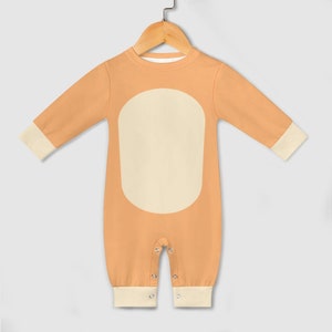 Orange Little Sister  - Baby Sister -  Baby&#39;s Long Sleeve Romper