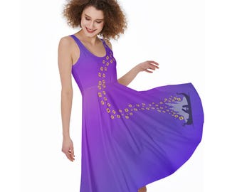 At Last I See the Light - Tangled Lantern Dress - Disney Bounding - Women's Midi or Skater with POCKETS!