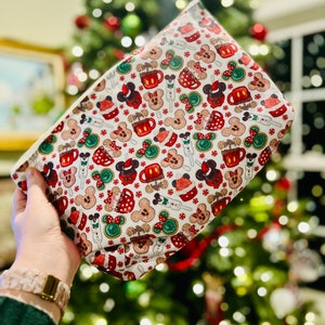 Disney Christmas Mickey Treats - Disney Trip Bag - Mickey Mouse Pouch - Disney Zipper Pouch