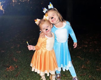 Orange Little Sister - Costume Dress - Kid's Long Sleeve Dress