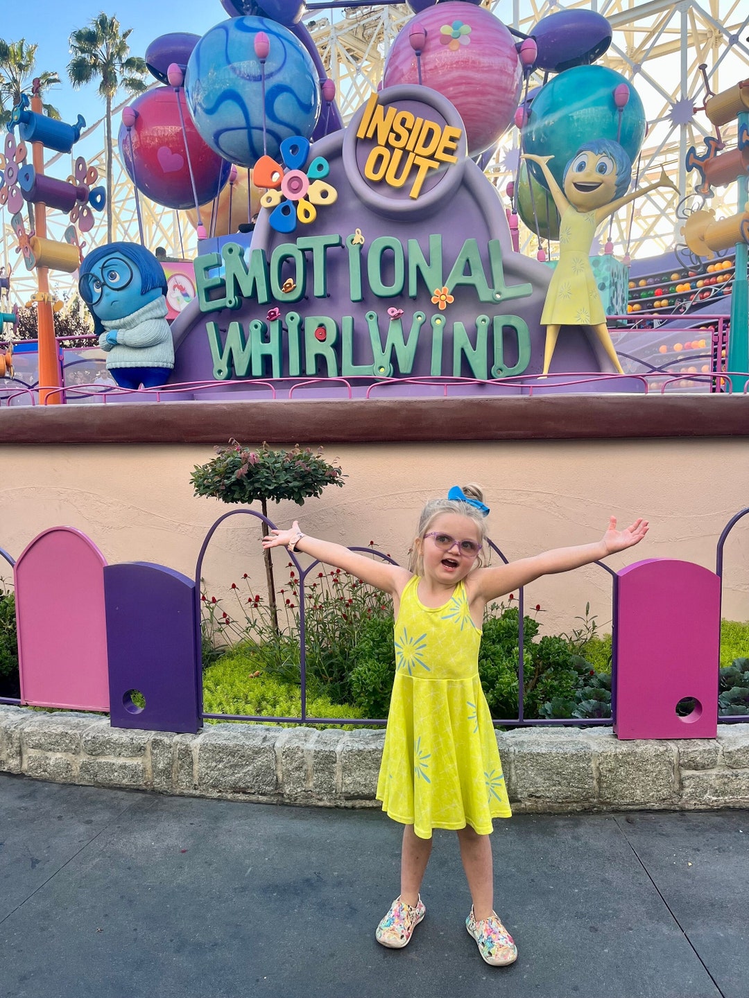 Joy Inside Out Disney Bounding Pixar Kid's Sleeveless Dress