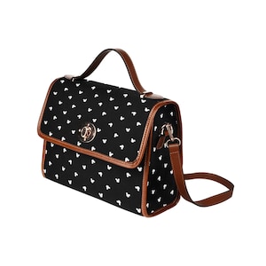 Monedero de lona negro con cabeza de Mickey - Patrón de orejas de Mickey - Monedero de Disney - Monedero de lona