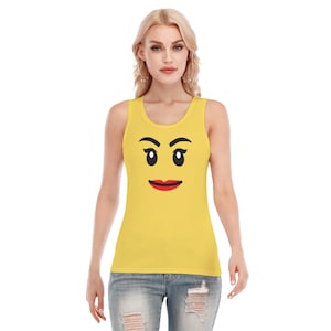 Personalized Building Block Family - Vacation Shirts - Amusement park -Women&#39;s Skinny Sport Tank Top