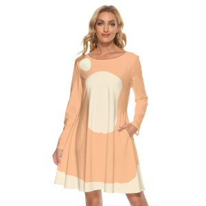 Orange Mom- Mum- Costume Dress - Disney Bounding Women&#39;s Crew Neck Dress with Pockets