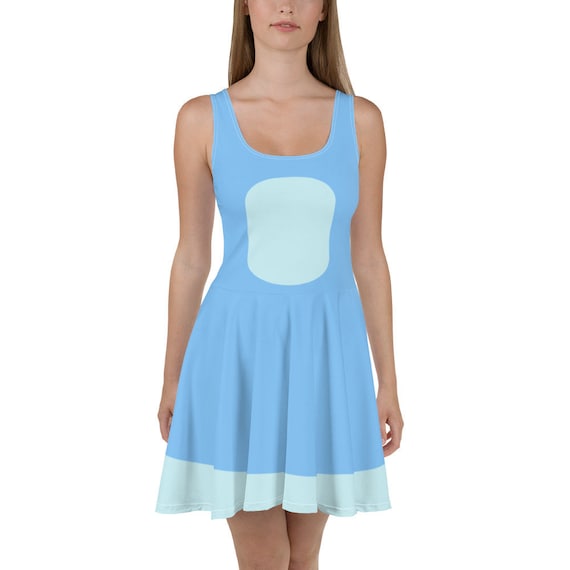 bright blue skater dress Light Blue Skater Mini-Dress main image 1