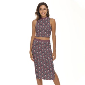 Disney Pirate Crop Top and Skirt set - Disney Cruise - Disney Bounding - Women&#39;s Crop Top and Skirt with Split