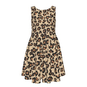 Hidden Mickey Leopard Print - Disney Bounding - Animal Kingdom Kleid - Kid es Sleeveless Kleid