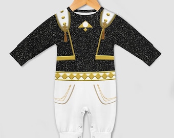Zoey Inspired - Golden - Pop - Costume - Demon Hunter - Cosplay - Halloween - Toddler Baby Long Sleeve Romper