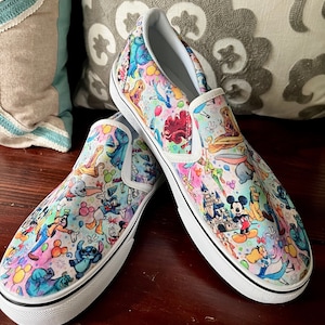 Disney Character Shoes - Disney Bounding - Rainbow - Women's Slip On Sneakers