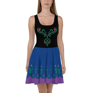 Anna Frozen Traveling Dress - Disney Bounding - Express Option - Women&#39;s Skater Dress