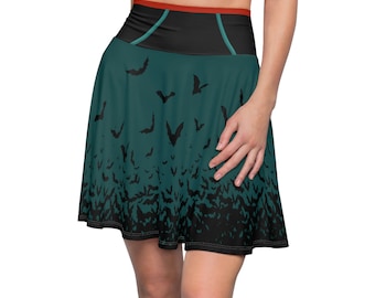 Bat Skirt - Minnie Halloween Skirt -  MNSSHP Skirt- Disney Skirt - Women's Skater Skirt