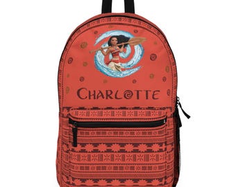 Moana Bookbag  - Personalizable - Disney Themed School Backpack - Bookbag