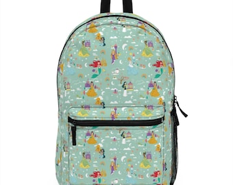 Mint Green Princess Backpack - Disney Backpack - School Backpack - Bookbag