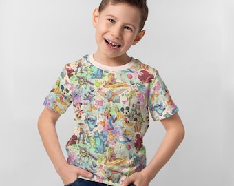 Disney Character Collage - Pixar - Kid's T-Shirt