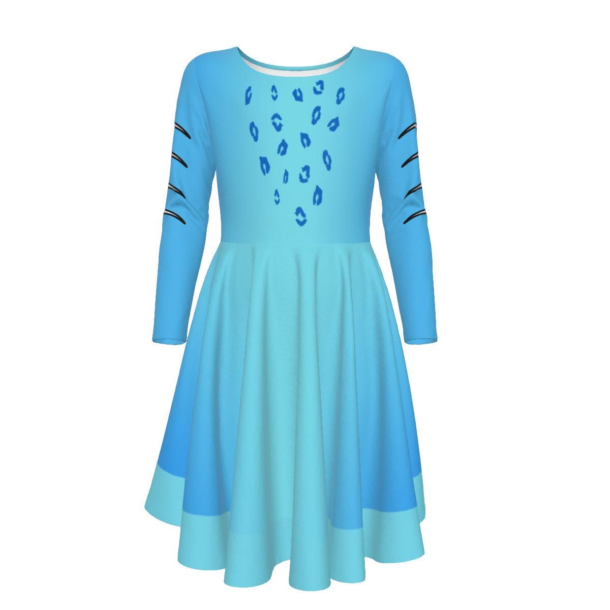 princess polly baby blue dress Milada Frill Hem Mini Dress Blue Multi