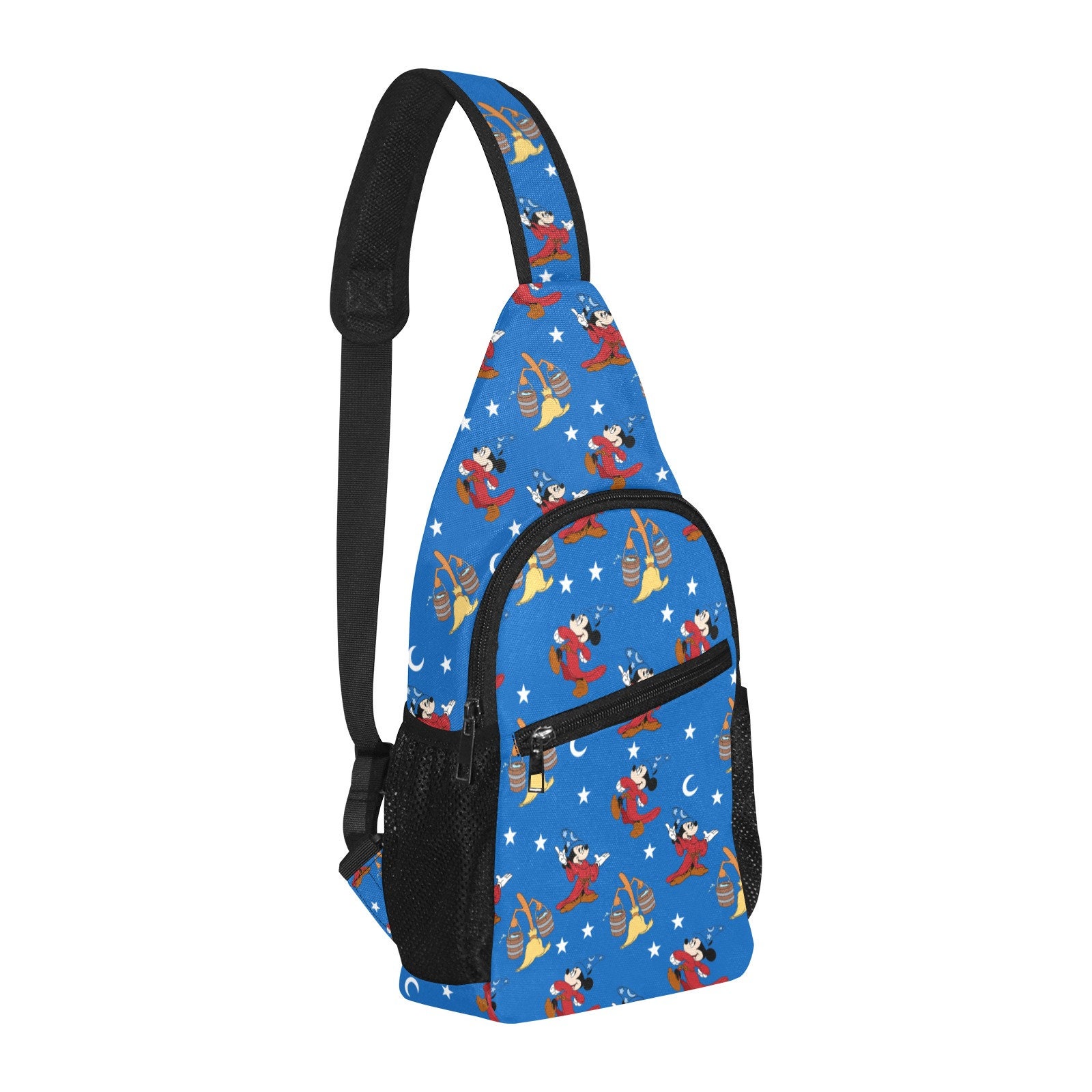 VINTAGE Y2K Disney World EPCOT 2000 Sling Bag Travel Vacation Mickey Mouse Zip Mickey and Friends Chest Bag, Disney Crossbody Sling Pack  main image 3