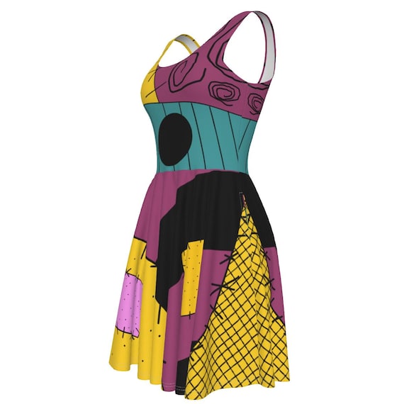nightmare before christmas sally skater dress Nightmare Before Christmas Little Girls 2 Pack Skater Dresses - Purple / charcoal