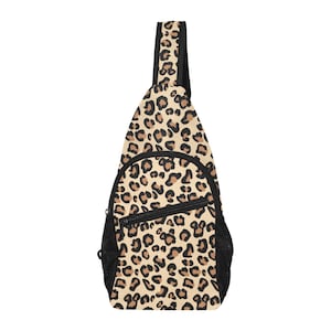 Hidden Mickey Leopard Print Chest Bag - Disney Trip Bag - Disney Bounding - Sling Pack - Crossbody Bag - Disney Chest Bag