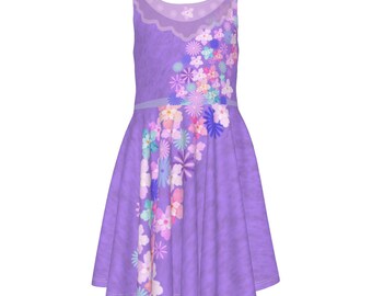 Isabela Madrigal - Encanto -Costume Dress - All-Over Print Kid's Sleeveless Tank Dress