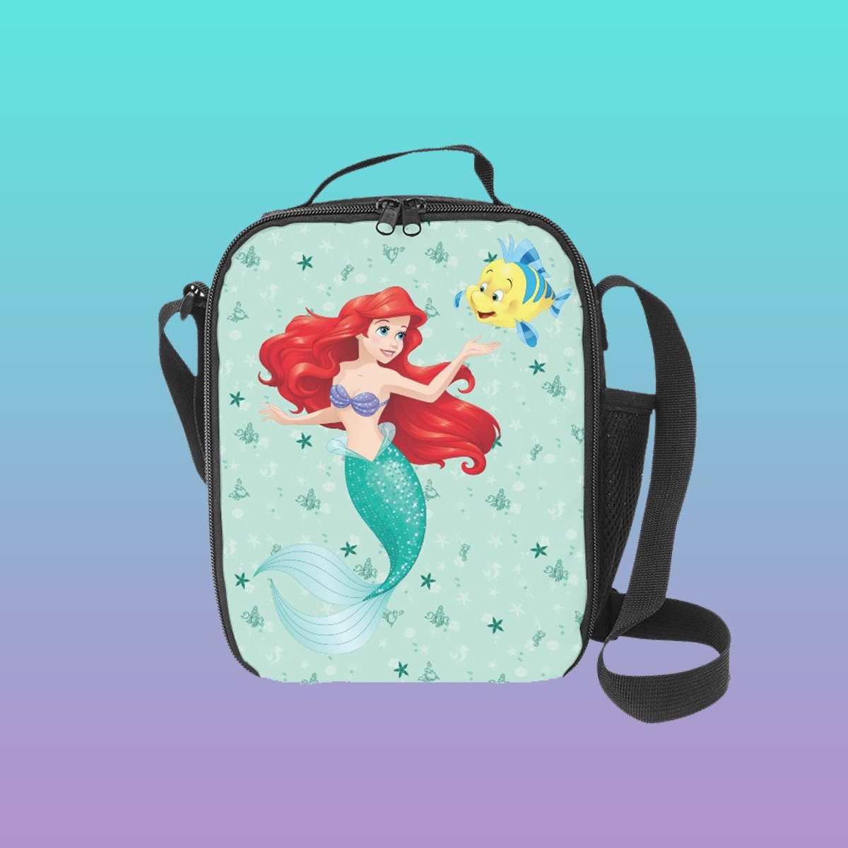  JUNZAN Cartoon Red Hair Mermaid Princess Lunch Bag for Women  Men Tote Bag Adult Lunch Box Thermal Bag Kids School Hospital Camping  Kichen Accessories: Home & Kitchen