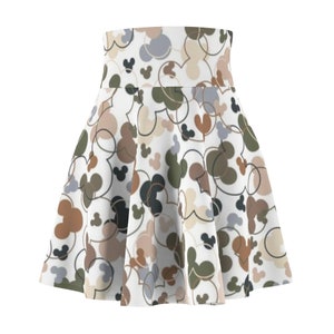 Neutral Mickey Ear Confetti Skirt-  Disney Skirt - Women&#39;s Skater Skirt