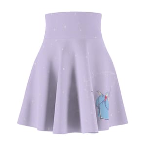 Cinderella and Fairy Godmother - Stars and Purple - Disney Inspired Skirt- Cosplay - Disney Bounding - Women&#39;s Skater Skirt