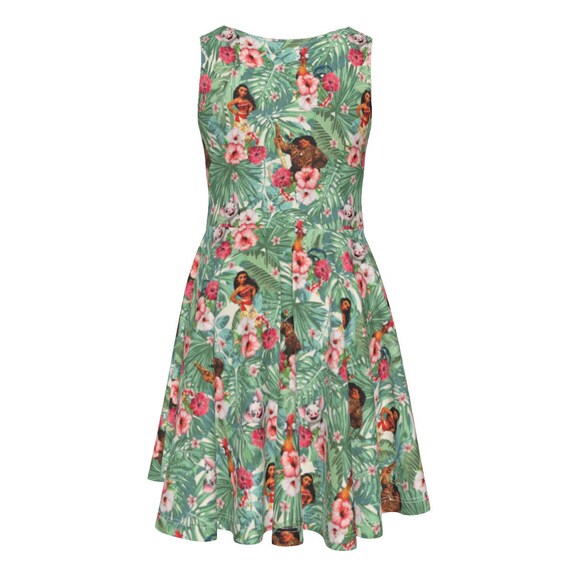 Moana Hawaiian Print Dress - Disney - 'ohana - Aulani - Hawaiian Print  Kid's Sleeveless Dress - Etsy UK