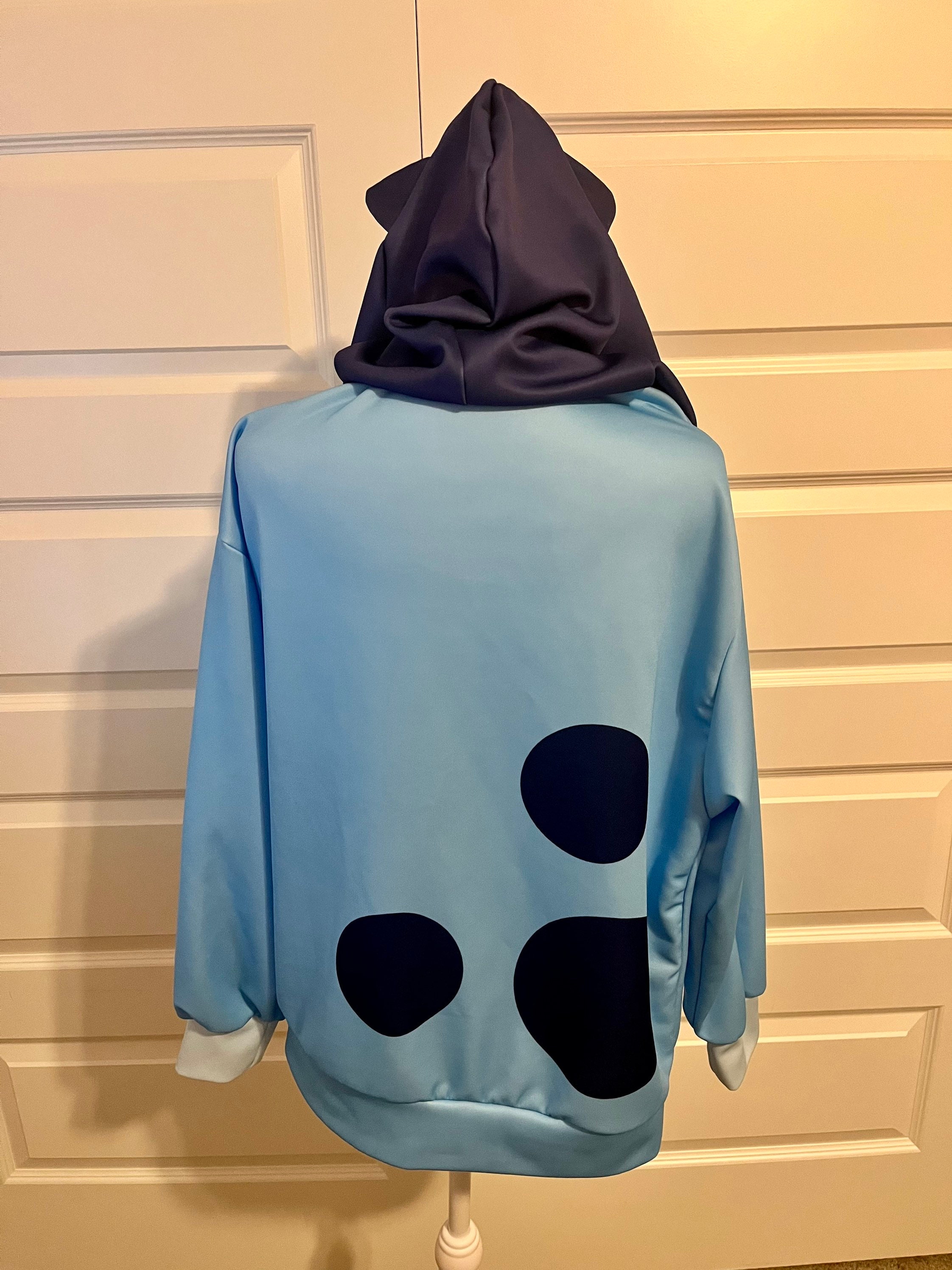 Blue Ful Disney Stitch Hooded Hoodie Travel Neck Pillow