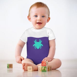 Spider Friends - Ghost - Spider - Cosplay - Halloween - Disney Bounding - Baby&#39;s Short Sleeve Romper