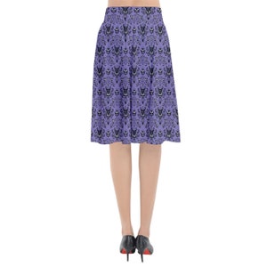 Haunted Mansion Midi Skirt Wallpaper Skirt Disney Bounding Women's Flared Midi Skirt image 6