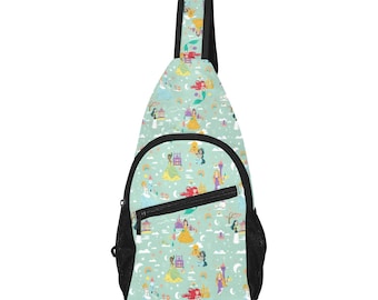 Disney Princess - Mint Green - Disney Trip Bag - Disney Bounding - Sling Pack - Crossbody Bag - Disney Chest Bag