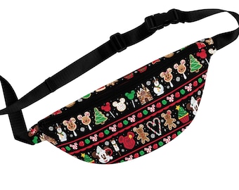 Christmas Holiday Disney Treats Fanny Pack - Disney Bounding Fanny Pack - Sling Bag