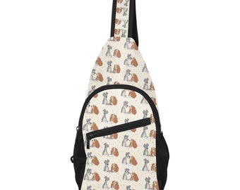 Lady and The Tramp Disney Trip Bag Disney Bounding Sling Pack  Crossbody Bag Disney Chest Bag