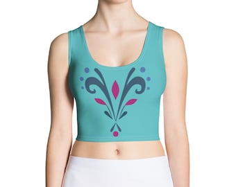 Elsa Inspired - Frozen - Run Disney - Crop Top - Express