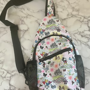 Disketches Disney Parks - Disney Trip Bag - Disney Bounding - Sling Pack - Crossbody Bag - Disney Chest Bag