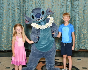 Vestido de disfraz de ángel - Lilo y Stitch -Disney Bounding - Halloween - Vestido giratorio sin mangas para niños