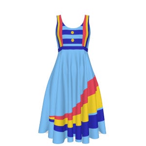 Minnie Castaway Cay - Disney Cruise - Disney Bounding - Women&#39;s Skater or Midi Dress with POCKETS