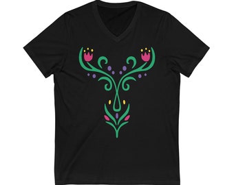 Frozen Anna Inspired – Roupa de viagem – Disney Bounding – Camiseta unissex de manga curta com decote em V