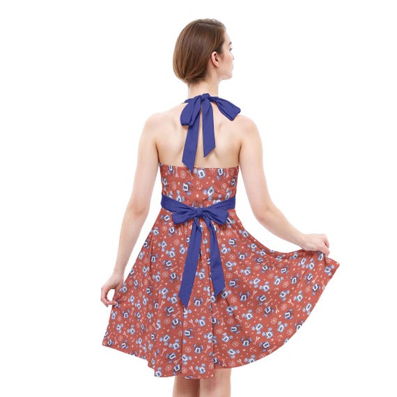 cross halter split long dress Long Criss Cross Halter Bridesmaids Dress main image 0