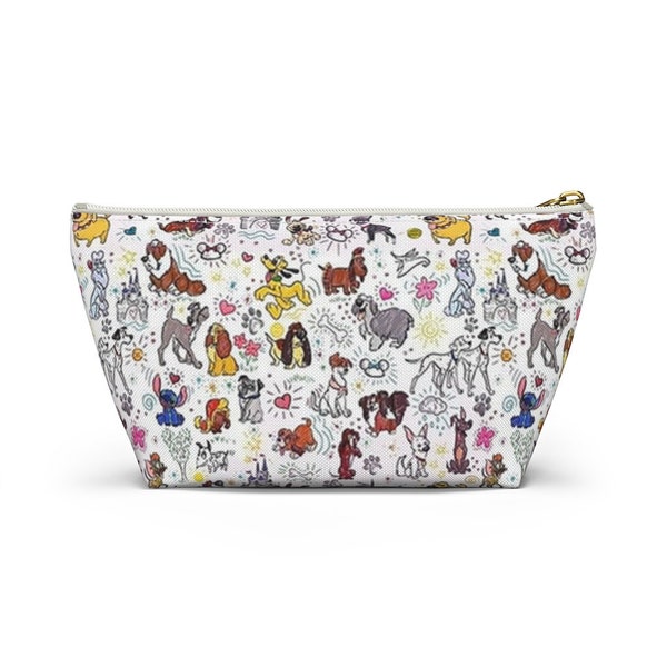 Dogs of Disney Pouch Inspired by Disney Dogs -Zipper Accessory Pouch - Make-up bag