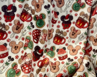 Christmas Disney Treats - Disney Snacks - Holiday Blanket- Velveteen Minky Blanket (Two-sided or One-sided print)