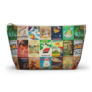 Vintage Disney Posters - Disneyland Vintage Posters - Vintage Disney World Posters Pouch  -Zipper Accessory Pouch