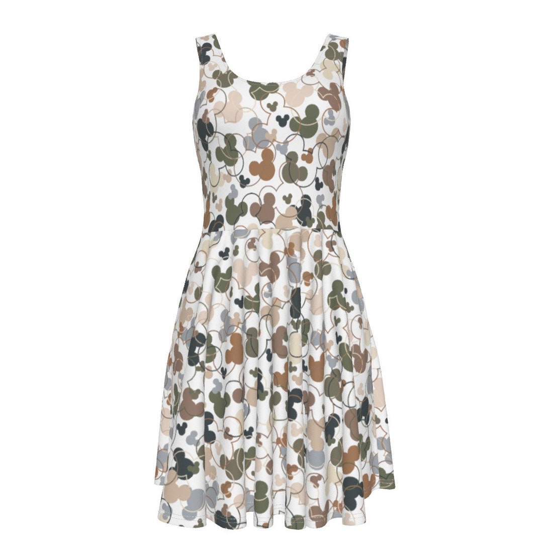 Mickey Confetti Neutral Disney Dress Women's Tank Dress With POCKETS - Etsy